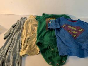 lot 78 image: Kids Clothing Lot 4 Pieces Bodysuit T-Shirt Long Sleeve Striped