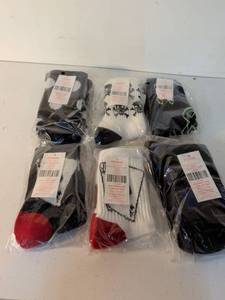 lot 80 image: Epic Sports Crew Socks Lot 6 Pairs Assorted Colors Sizes