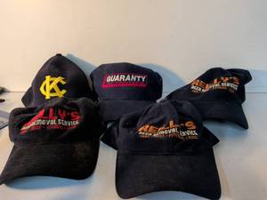 lot 93 image: Lot of 5 Baseball Caps KC Guaranty RV Reillys Removal Service