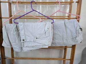 lot 111 image: Lot of 3 White Denim Shorts with Pink Star Detail