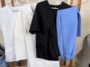 lot 119 image: Clothing Lot Cherokee Workwear Medical Scrubs White Blue Black