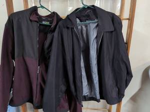 lot 145 image: Arrow 2 Jackets Windbreaker Nylon Black Burgundy XL