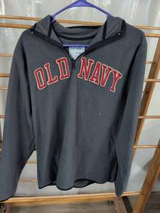 lot 161 image: Old Navy Half-Zip Hoodie Pullover HMM Charcoal