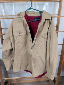 lot 169 image: Puritan Mens XL Shirt Jacket 100% Cotton with Fleece Lining Desert Camel