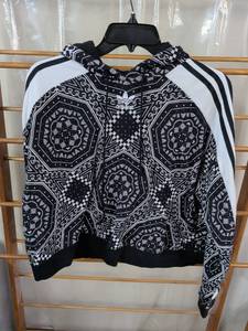 lot 179 image: adidas Bandana Print Track Jacket Black White Paisley Geometric