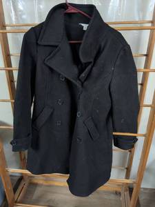 lot 189 image: Time and Tru Black Button Coat Size S (4-6)