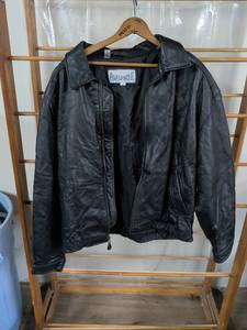 lot 209 image: Avalanche Black Leather Jacket XLXG