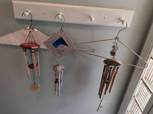 lot 100 image: University of Kansas KU Wind Chimes Lot 3 Pieces