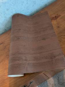lot 116 image: Brown Wood Grain Wallpaper Roll