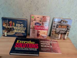 lot 157 image: 5 Home Improvement Books Fix-It Yourself Manual Bathroom Foundation Repair