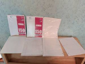 lot 187 image: Norcom 150 Sheet Wide Ruled Notebook Paper 10.5 x 8 Inch Lot of 5