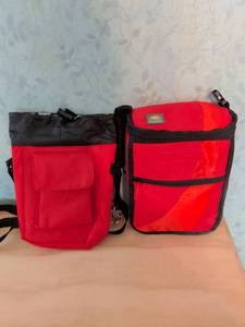 lot 205 image: California Innovations 2-Piece Cooler Bag Set Red Black