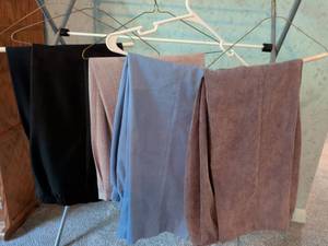 lot 254 image: Lot of 4 Pairs Womens Pants Black Blue Pink Taupe