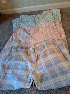 lot 287 image: Mens Plaid pajama pants 3-PairElastic Cotton Blend