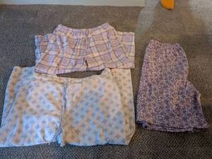lot 288 image: Womens Pajama capris two pair and one pair of pajama shorts