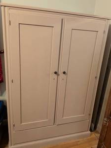 lot 300 image: Two-Door Wardrobe Cabinet with Drawer