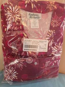 lot 322 image: Anthony Richards Printed Flannel Pajamas Scarlet Size LP