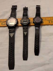 lot 386 image: Sports Quartz Action Digital Watches with World Time, Lot of 3