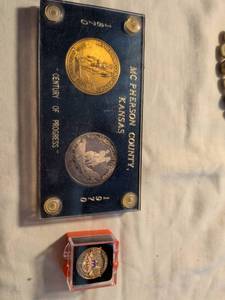 lot 408 image: McPherson County Kansas Commemorative Coin Set Century of Progress 1970