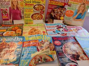 lot 411 image: Womans Day Magazine Collection Lot 12 Issues 2014-2017
