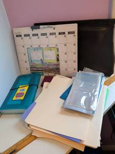 lot 457 image: Double-Sided Dry Erase Board Dry Erase Calendar 11 x 14 in