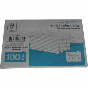 lot 462 image: Remedy 3x5 Index Cards  White