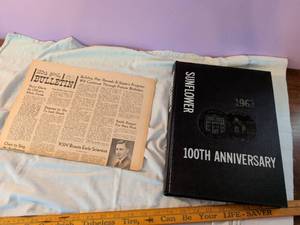 lot 493 image: Sunflower 1963 100th Anniversary Yearbook