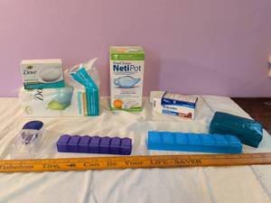 lot 515 image: Health & Personal Care Lot Dove Ibuprofen NetiPot Pill Organizers Moisturizer