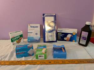 lot 535 image: First Aid & Medical Supply Lot Bandages, Swabs, Dressings, Cotton Swabs