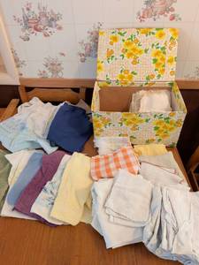 lot 573 image: Assorted towels aprons washcloths rags