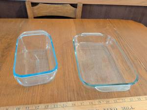 lot 600 image: Pyrex Glass Baking Dish Set 2-Piece Rectangular