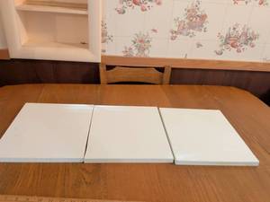 lot 677 image: Shelving Square Edge White 58 x 12 x 48 Set of 3