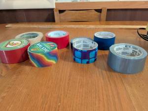 lot 705 image: Duck Brand Duct Tape Lot 6 Rolls Assorted Colors