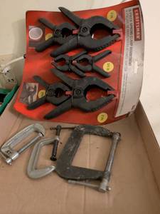 lot 752 image: Craftsman Clamp and Spreader Set 4-Piece with C-Clamps