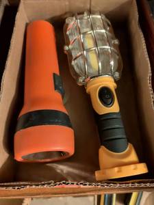 lot 756 image: Mezzetta Work Light Set Flashlight and Lantern