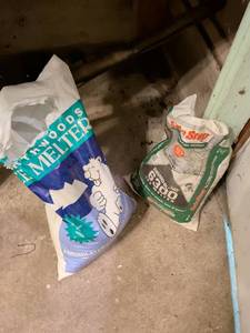 lot 787 image: Lot of 2 Ice Melt Bags 5000 lb Enviro-Blend and All Purpose Melter