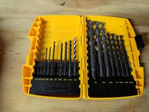 lot 818 image: DeWalt Drill Bit Set with Carrying Case