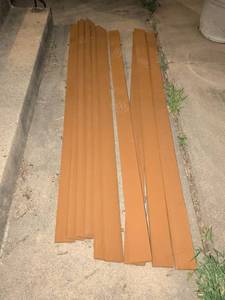 lot 880 image: Flat Narrow Strips Lot Tan Brown Approx 10 Pieces