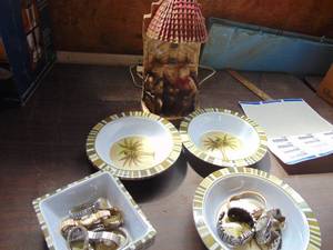 lot 3287 image: Vintage watches and chalkware lamp