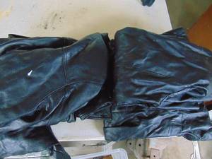 lot 3308 image: 3 100% leather coats