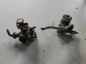 lot 3335 image: RC plane engine and motorcycle carb
