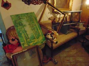 lot 3381 image: Picture Frame - Grey ChairsStools - Wash BasinPitcher -NOT Upholstered Settee and Chair