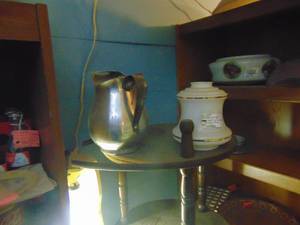 lot 3403 image: Contents of Round Shelf - take the shelf as well if you like
