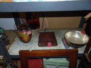 lot 3427 image: Contents of Shelf - Silverplate Bowl