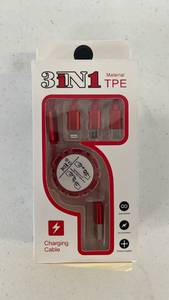 lot 18200 image: 3IN1 TPE Material Charging Cable with Multiple Connectors ( 1 pair ) - Retail $0