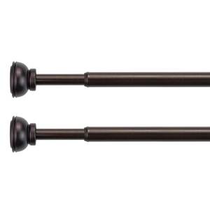 lot 18229 image: KXLIFE 2 Pack Spring Tension Rod Adjustable 36-60 Inches, Bronze - Retail $30