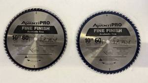 lot 18233 image: AvantiPRO Fine Finish 10 60T Saw Blade (Qty. 2) - Retail $0