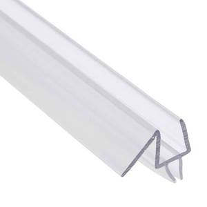 lot 18247 image: M 6258  Frameless Shower Door Bottom Seal for 38 In. Thick Glass Doors �� Stop Shower Leaks and Create a Water Barrier  36 In.  Clear Vinyl (Single Pack)