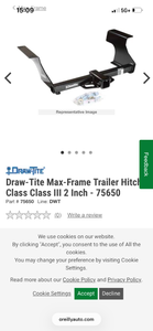 lot 18249 image: Draw-Tite Max-Frame Trailer Hitch Class III 2 Inch 75650 ( Fits 2009-2013 Subaru Forester ) no mounting bolts - Retail $0