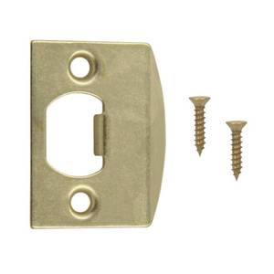 lot 18259 image: Bright Brass Latch Strike (2 per Pack) - Retail $6